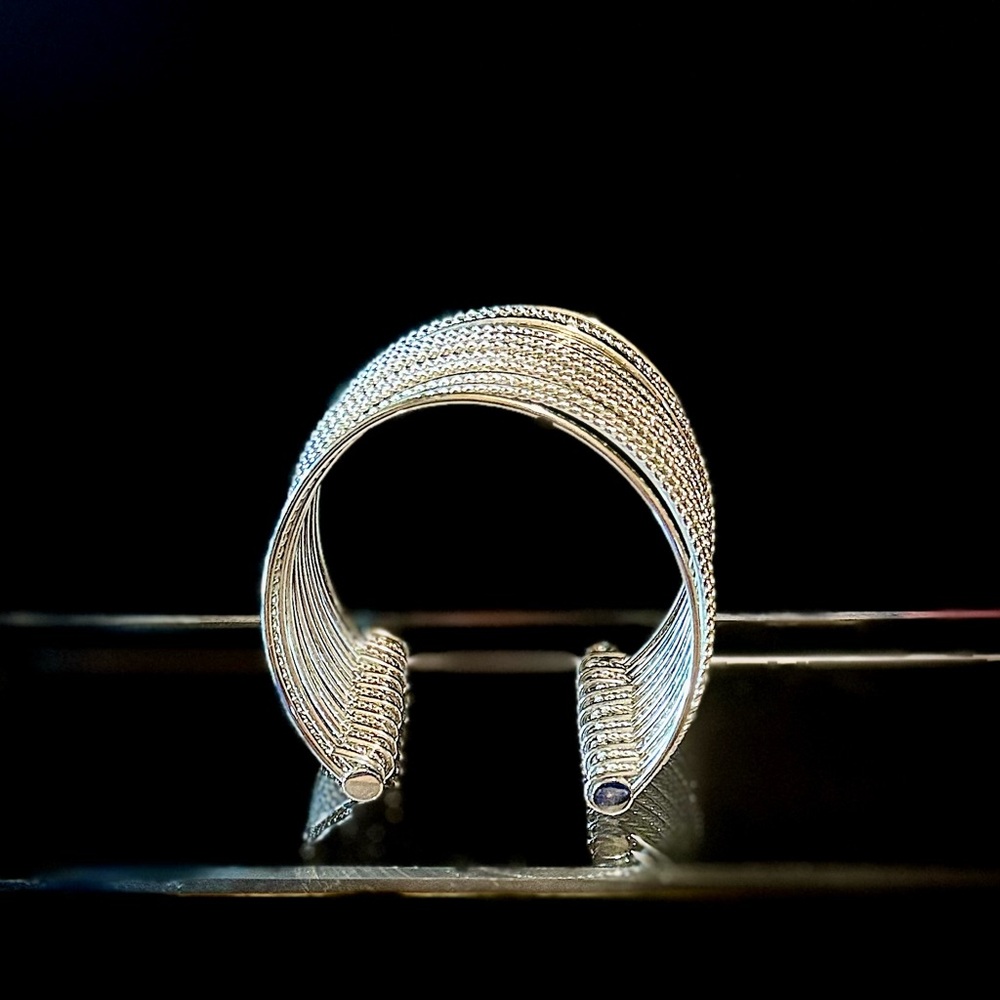 Park Lane Silver Textured Bangle